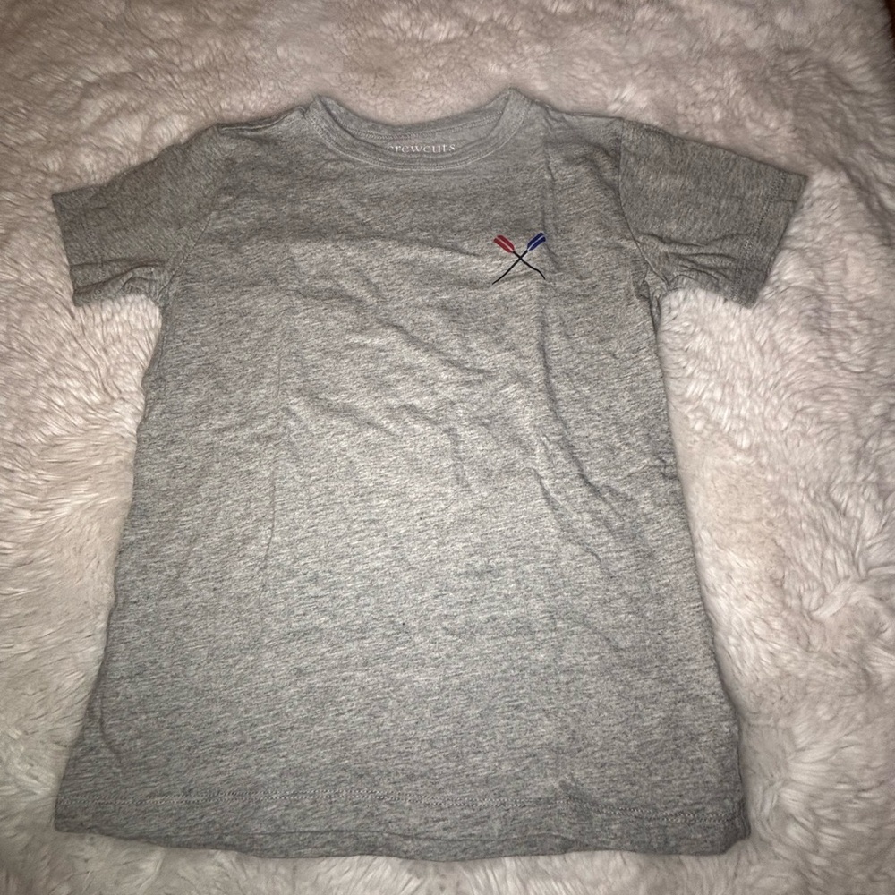 Crewcuts Gray Kids Tee with Colorful Embroidery